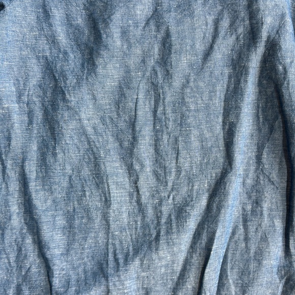Free People Show Some Shoulder Chambray linen Blend - Picture 9 of 13